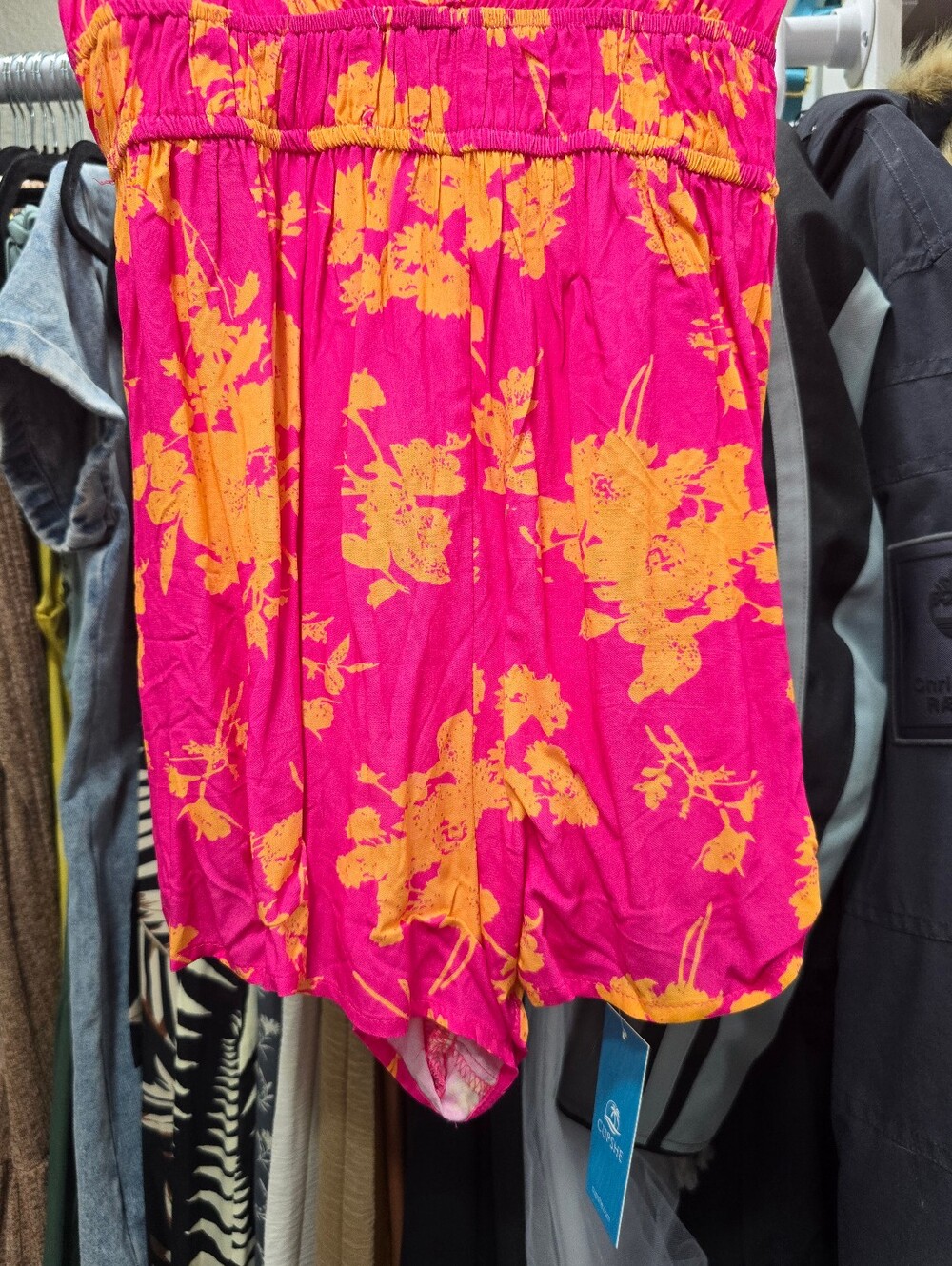 Cupshe Pink and Yellow Floral Beach Romper - Picture 6 of 11